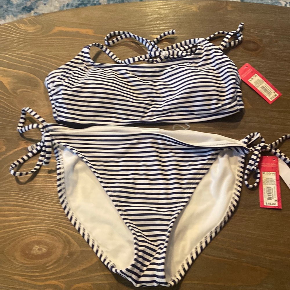 ☀️NWT xhiliration nautical bikini